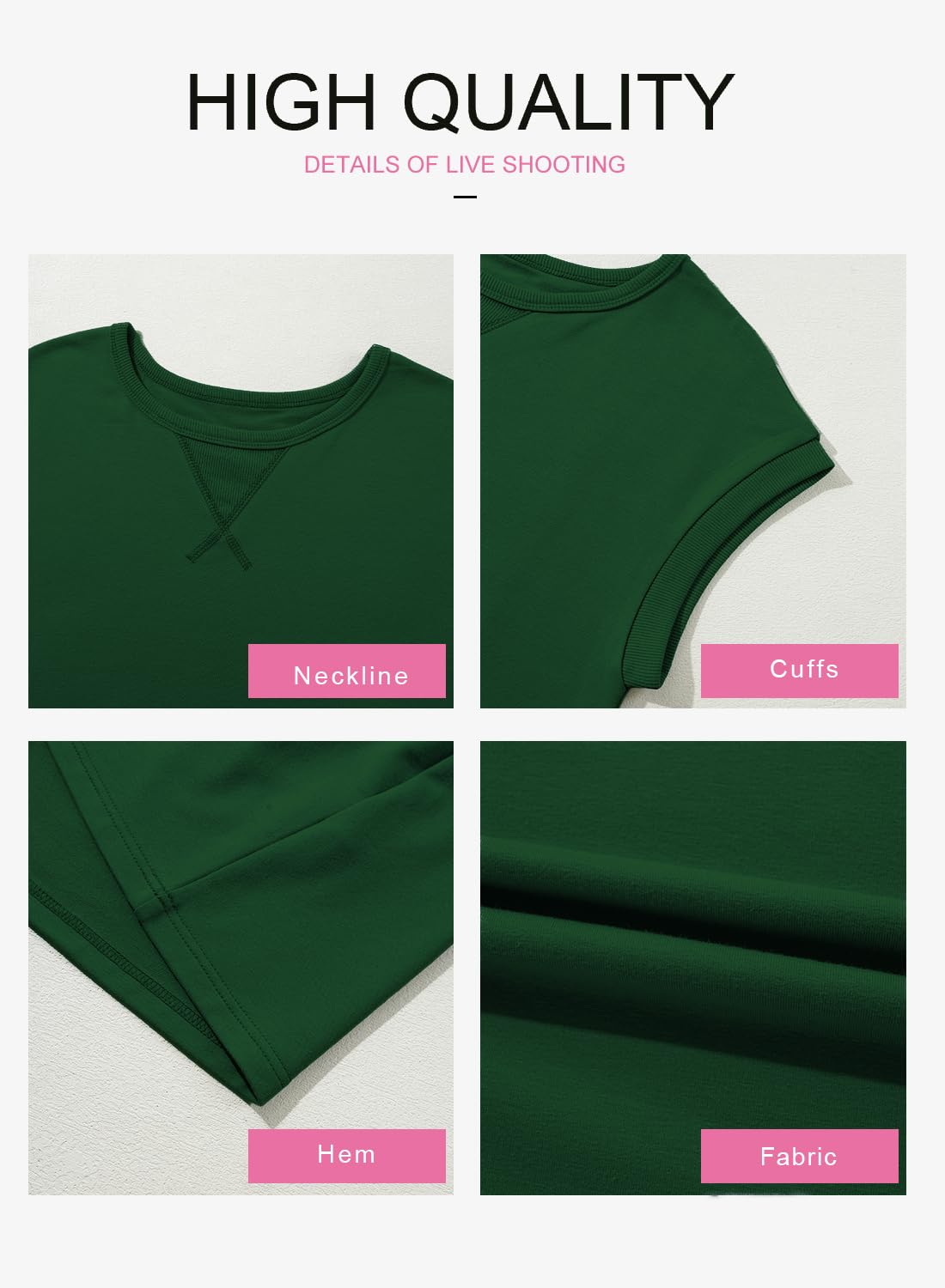 Foto 6 pulgar | Vestido Blencot Para Mujer, Manga Corta, Holgado, Plisado, De Algodón, Verde - Venta Internacional.