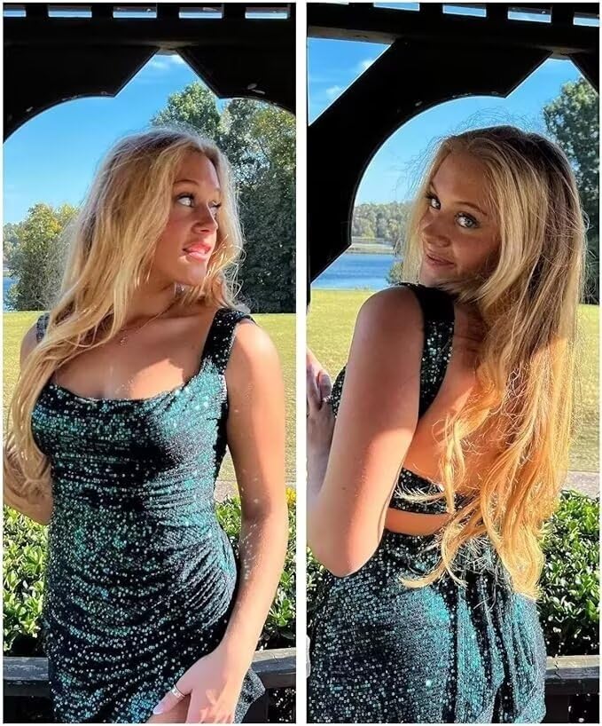 Foto 5 pulgar | Vestido De Fiesta Bolensye 2025 Bodycon Borgoña Con Lentejuelas Y Abertura - Venta Internacional.
