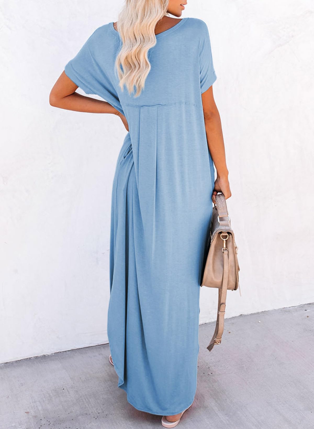 Foto 2 | Vestido Largo Dokotoo, Casual, Para Vacaciones De Verano, Color Azul Xl - Venta Internacional.