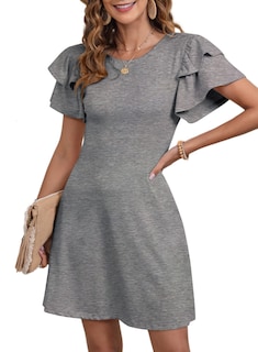 Foto 1 | Vestido De Verano Dokotoo 2025 Para Mujer Mini Con Cordón Gris - Venta Internacional.