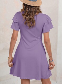 Foto 3 | Vestido Dokotoo 2025 Para Mujer De Verano Con Cuello Redondo Y Volantes - Venta Internacional.