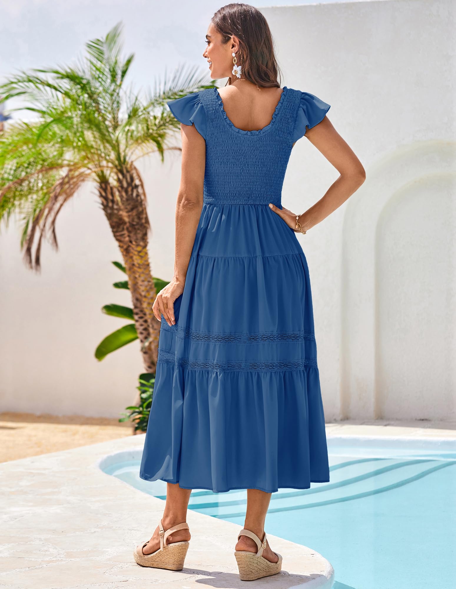 Foto 4 pulgar | Vestido Grace Karin Boho 2025 Flowy Beach Wedding Guest Blue S - Venta Internacional.