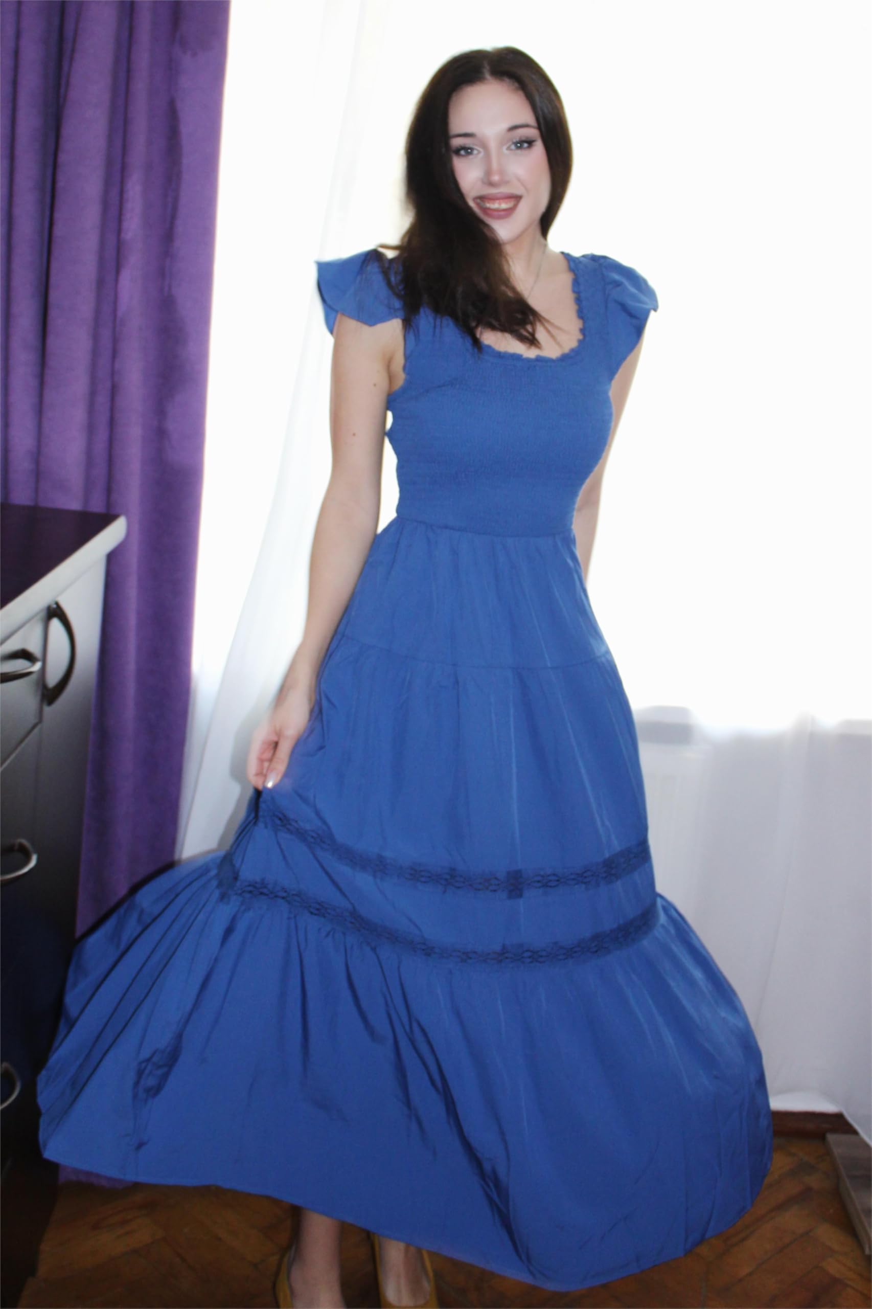 Foto 4 | Vestido Grace Karin Boho 2025 Flowy Beach Wedding Guest Blue S - Venta Internacional.