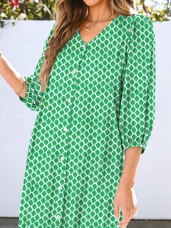 Foto 5 | Vestido Largo Anrabess Boho Summer 2025 Con Mangas Abullonadas Y Cuello En V - Venta Internacional.