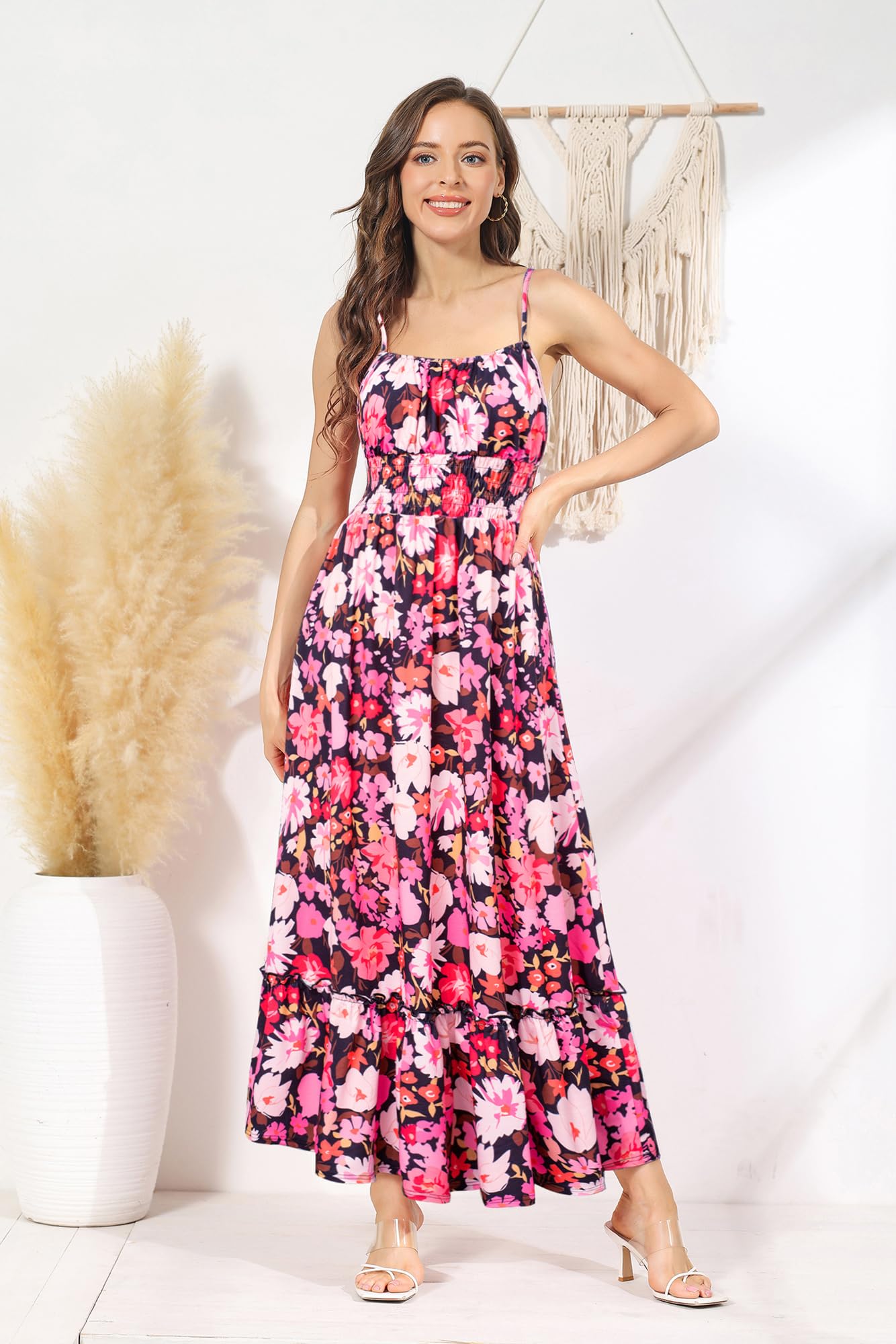 Foto 5 pulgar | Vestido De Verano Grace Karin Con Tirantes Finos Y Estampado Floral - Venta Internacional.