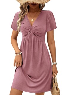 Foto 1 | Vestido Acelit Fashion Trendy 2025, Verano, Torcido En La Parte Delantera, Rosa - Venta Internacional.