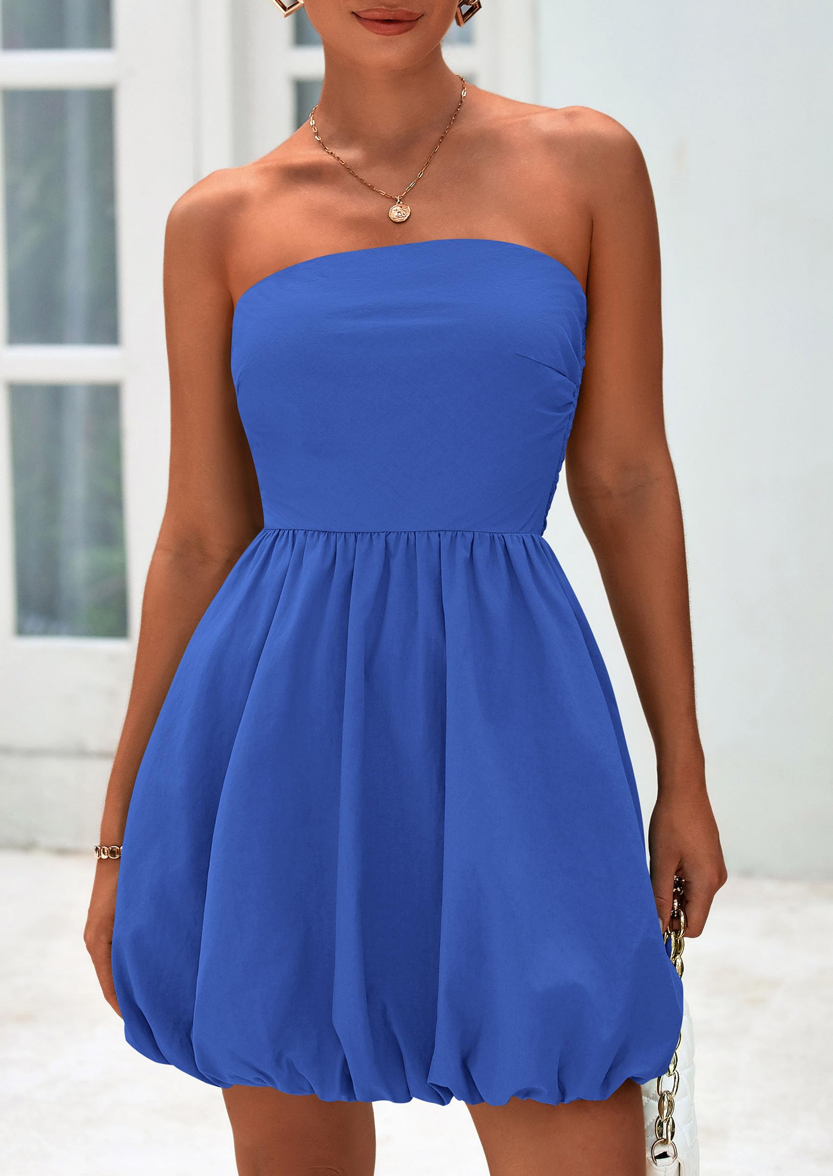 Foto 8 pulgar | Vestido Prettygarden Bubble Mini 2025 Summer Blue Xxl Para Mujer - Venta Internacional.