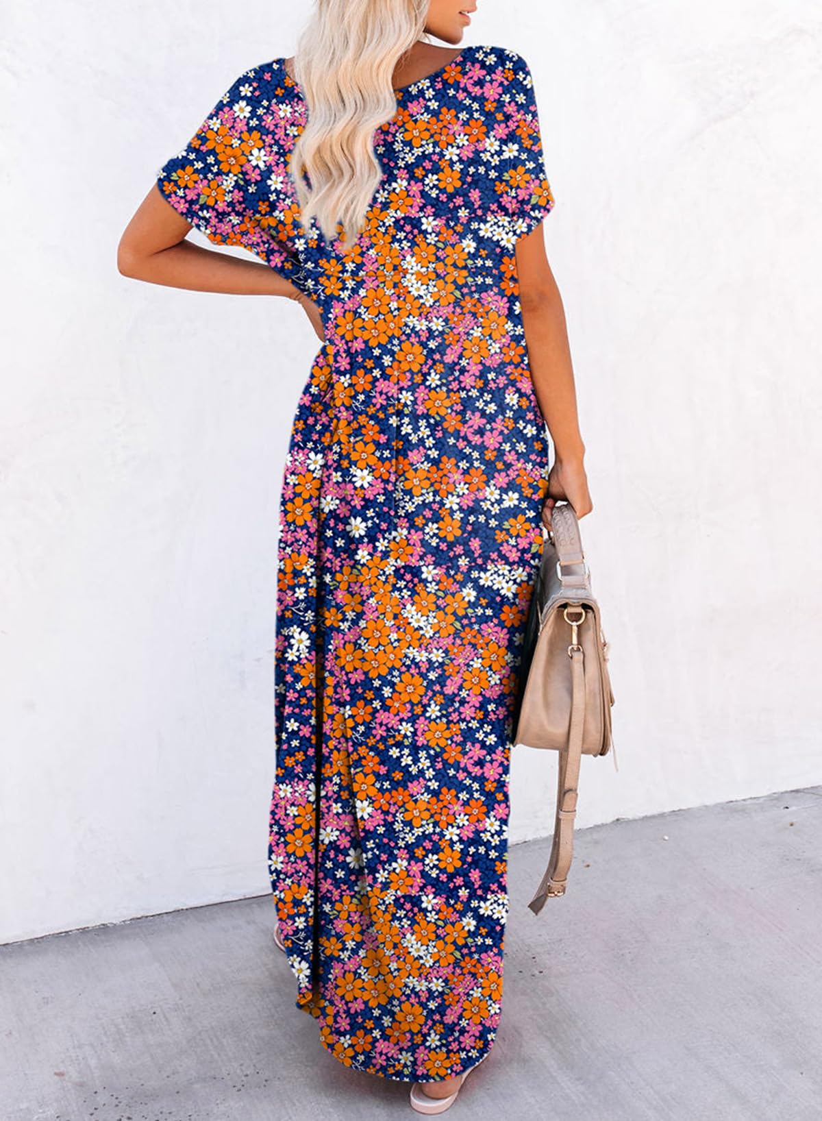 Foto 3 pulgar | Vestido Dokotoo Para Mujer Primavera-verano 2025 Con Estampado Floral Azul M - Venta Internacional.