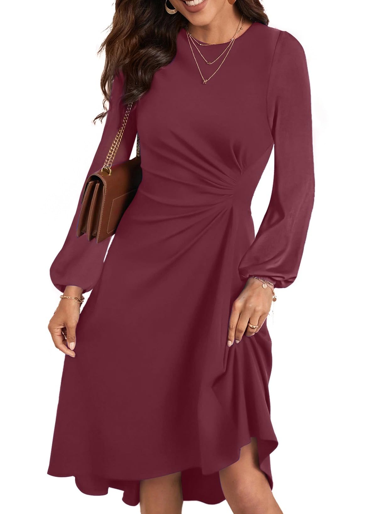 Foto 2 pulgar | Vestido Formal Happy Sailed Elegant A Line High Low Rose - Venta Internacional.