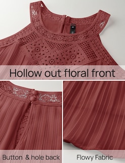Foto 6 | Vestido Zesica 2025 Summer Halter Chiffon Mini Para Mujer, Color Oxidado - Venta Internacional.