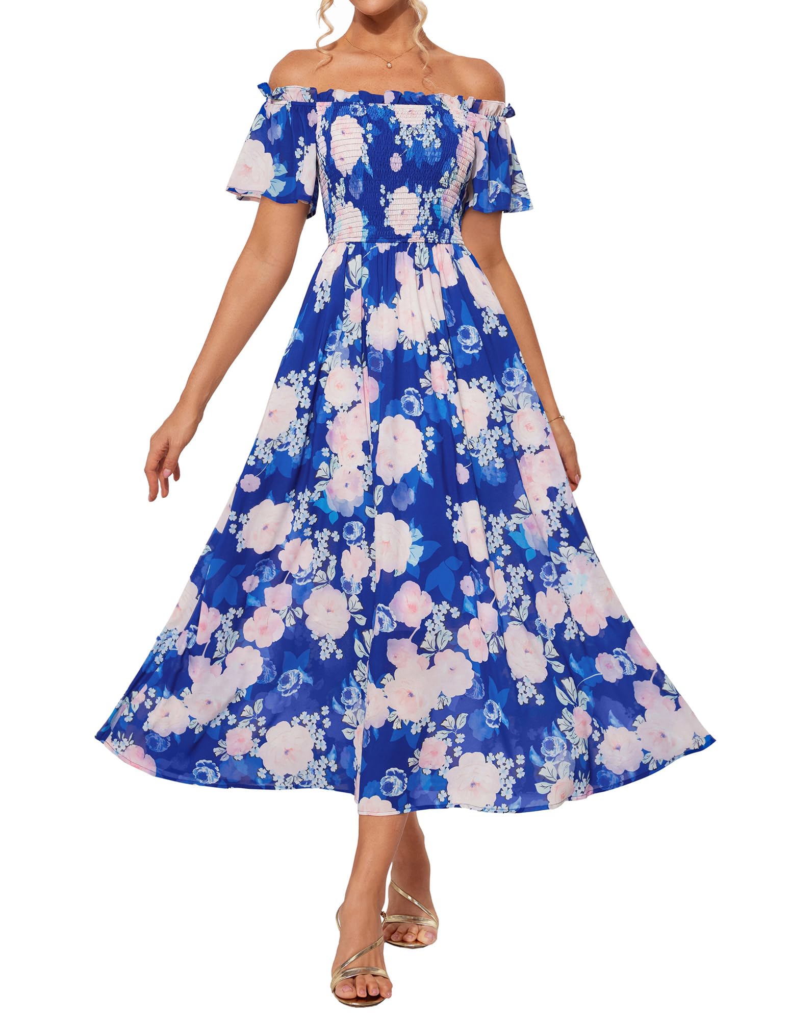 Foto 2 pulgar | Vestido Grace Karin Con Estampado Floral Para Invitados De Boda De Verano, Línea A, Xl - Venta Internacional.