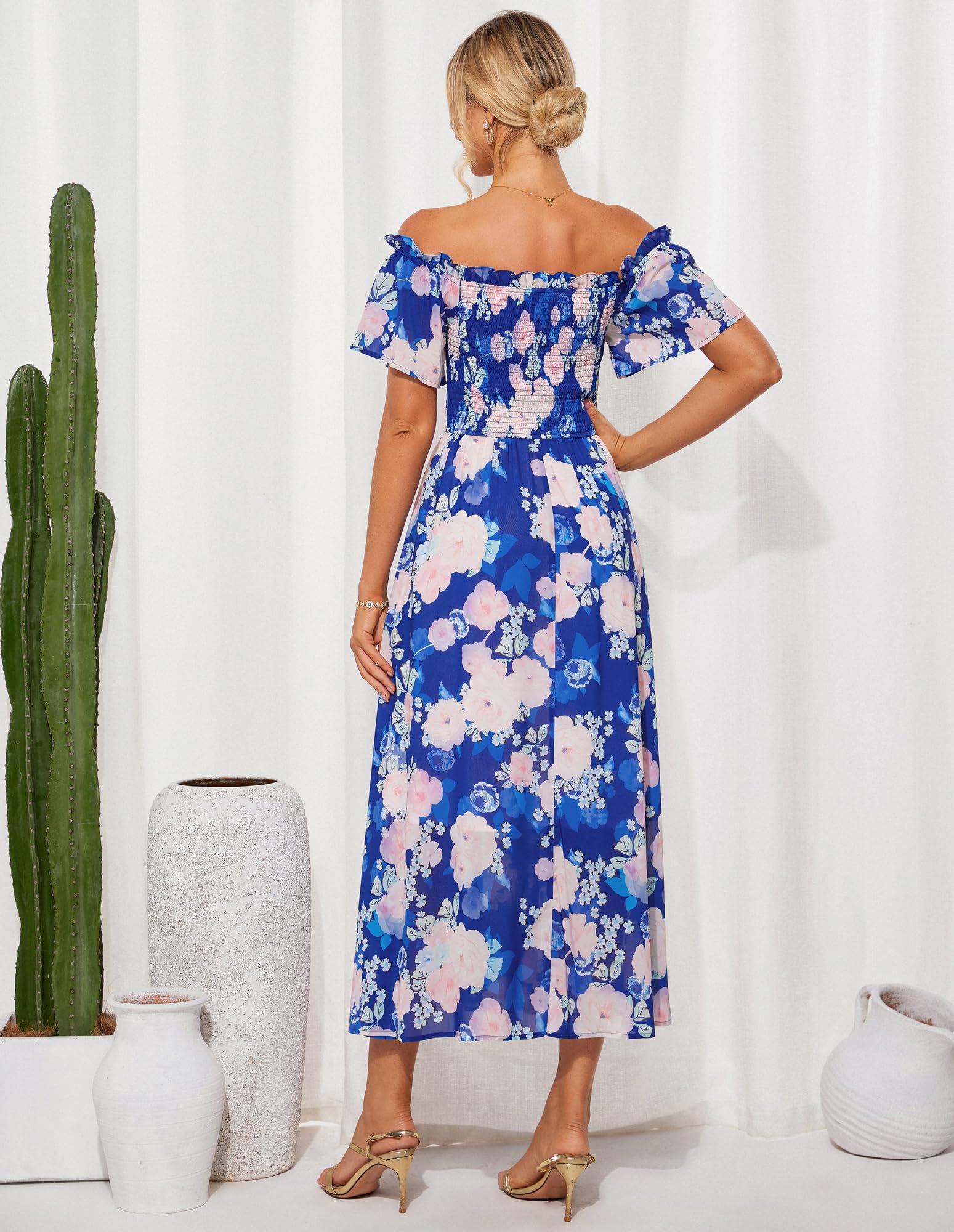 Foto 4 pulgar | Vestido Grace Karin Con Estampado Floral Para Invitados De Boda De Verano, Línea A, Xl - Venta Internacional.