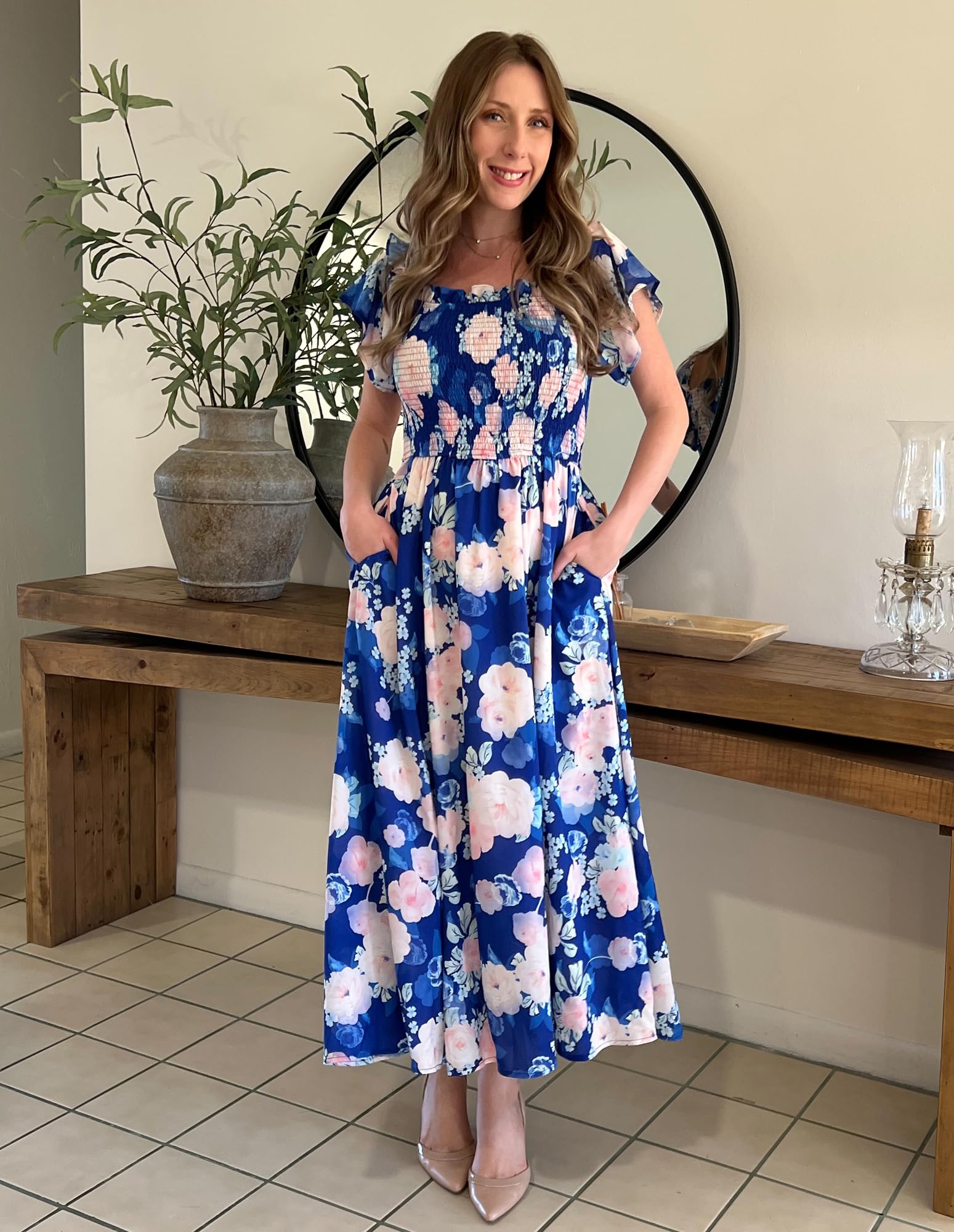 Foto 5 pulgar | Vestido Grace Karin Con Estampado Floral Para Invitados De Boda De Verano, Línea A, Xl - Venta Internacional.