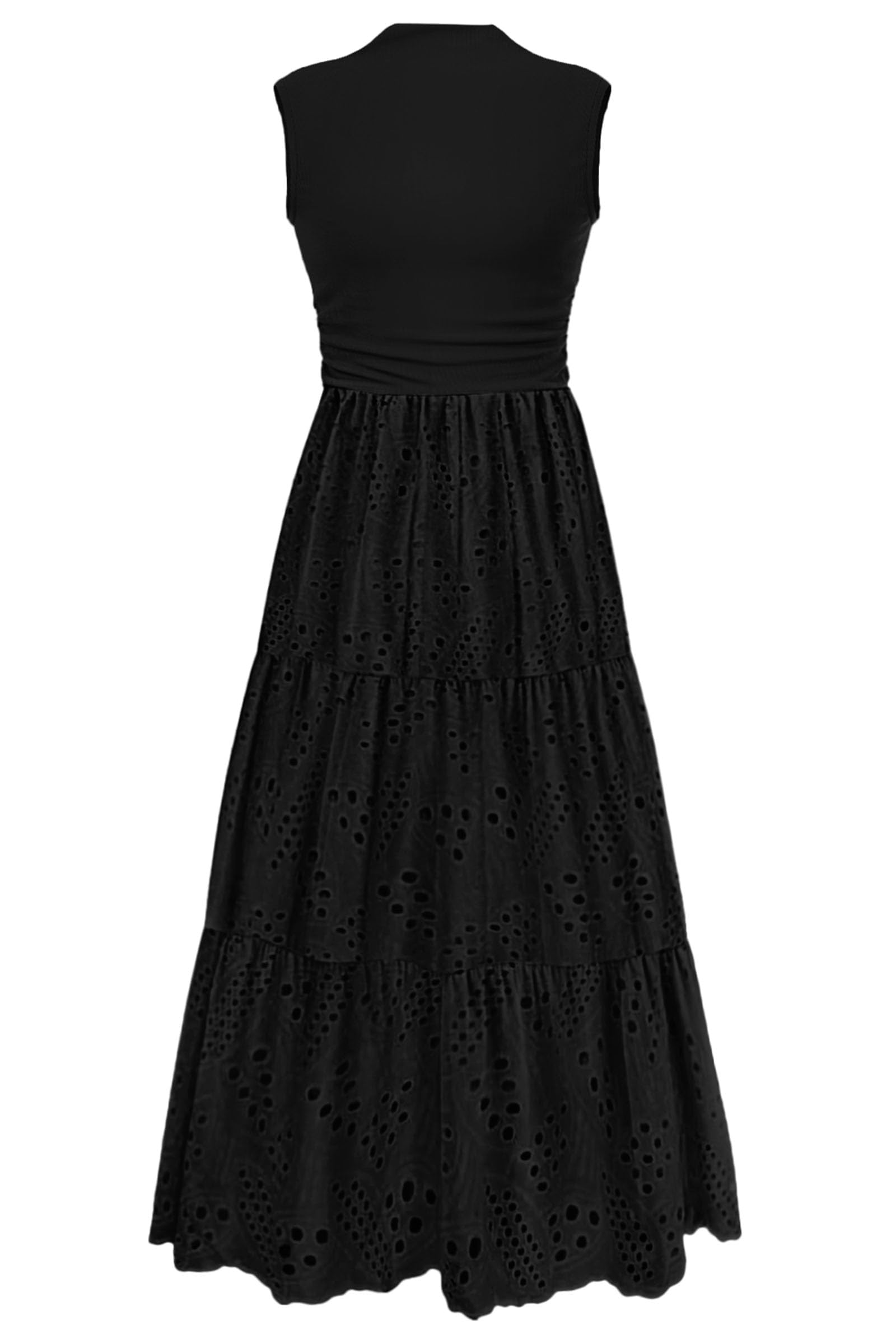 Vestido De Verano Prettygarden 2025, Camiseta Sin Mangas Con Ojales, Maxi Con Bolsillos - Venta Internacional.