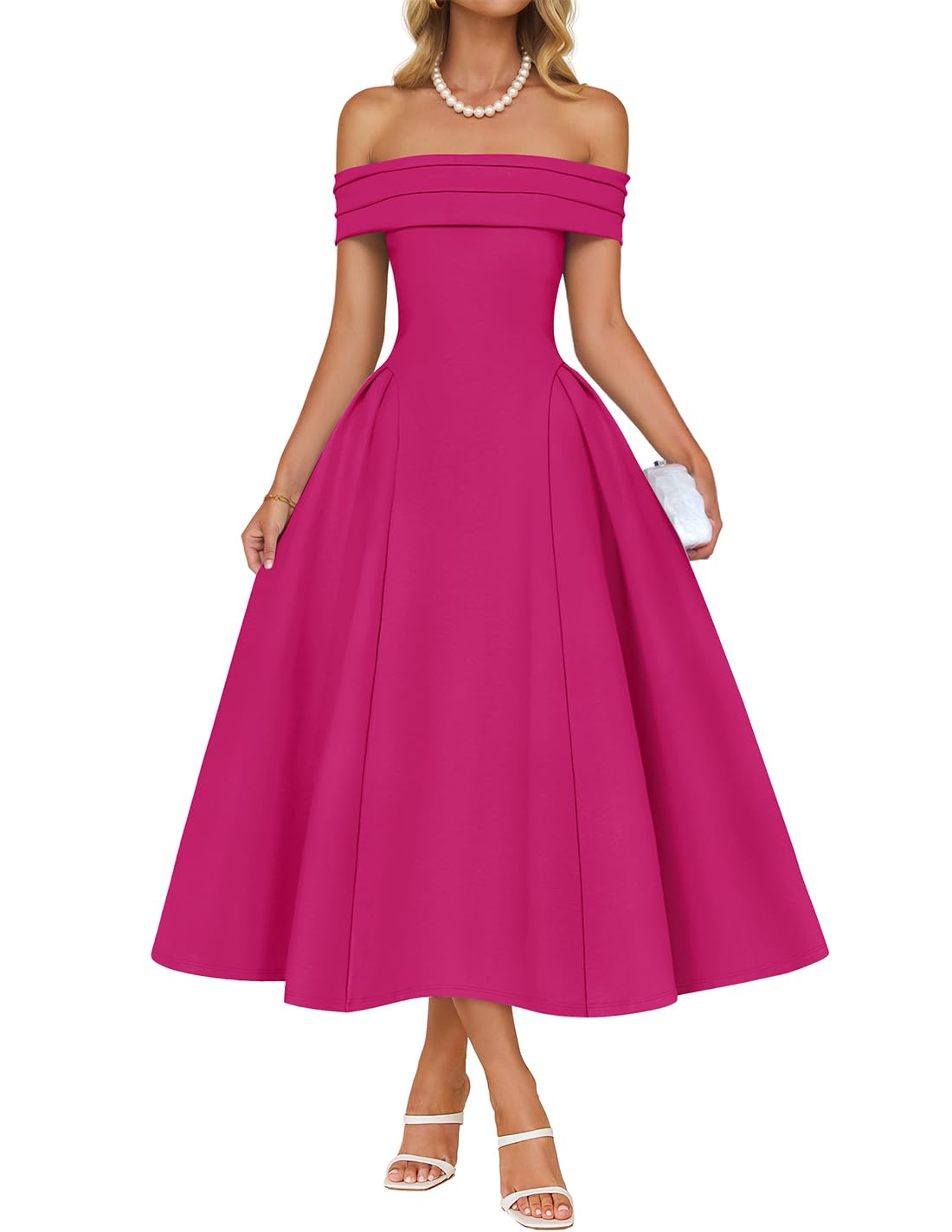 Foto 2 pulgar | Vestido De Cóctel Zesica Elegant Con Hombros Descubiertos A Line Rose Xl - Venta Internacional.