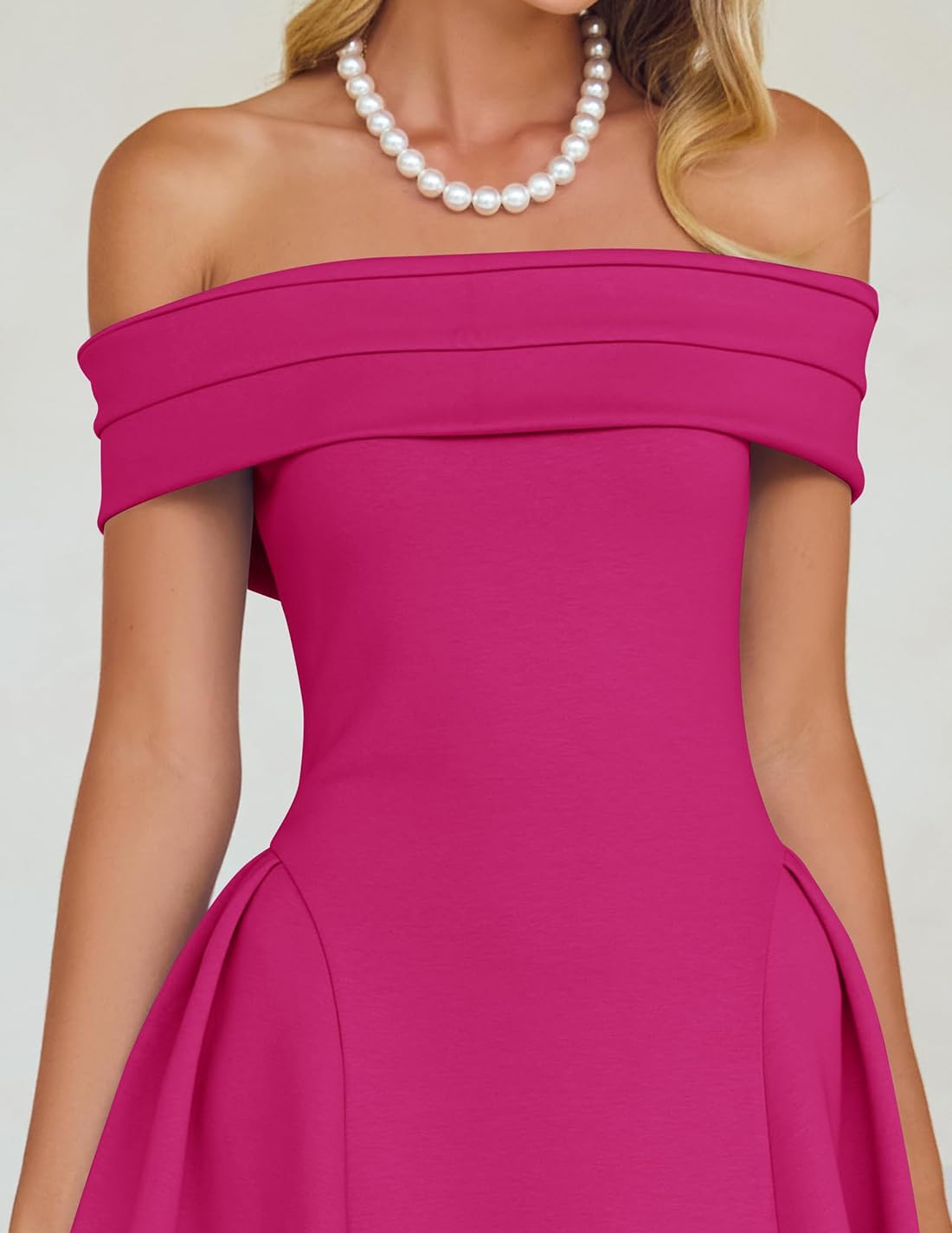 Foto 6 pulgar | Vestido De Cóctel Zesica Elegant Con Hombros Descubiertos A Line Rose Xl - Venta Internacional.