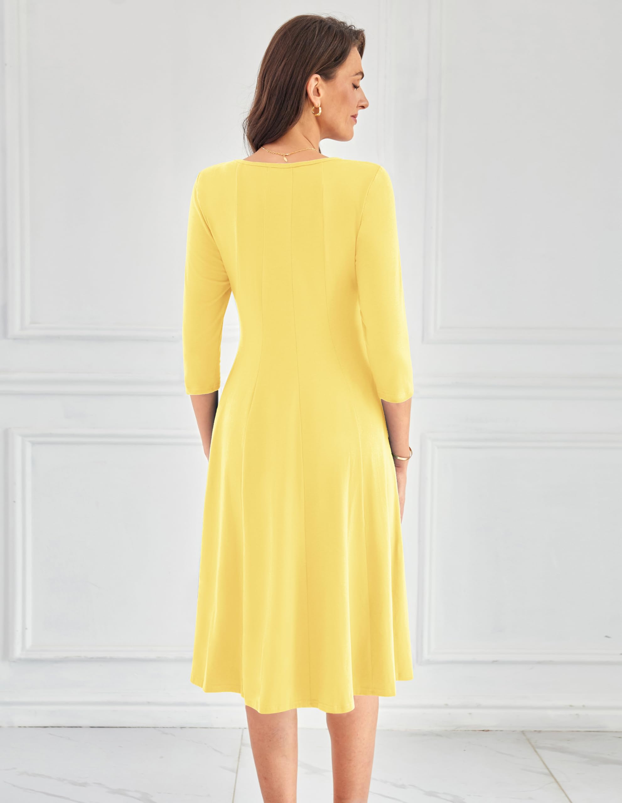 Foto 5 pulgar | Vestido Grace Karin Summer A Line Con Cuello Redondo Y Manga 3/4 Para Mujer - Venta Internacional.