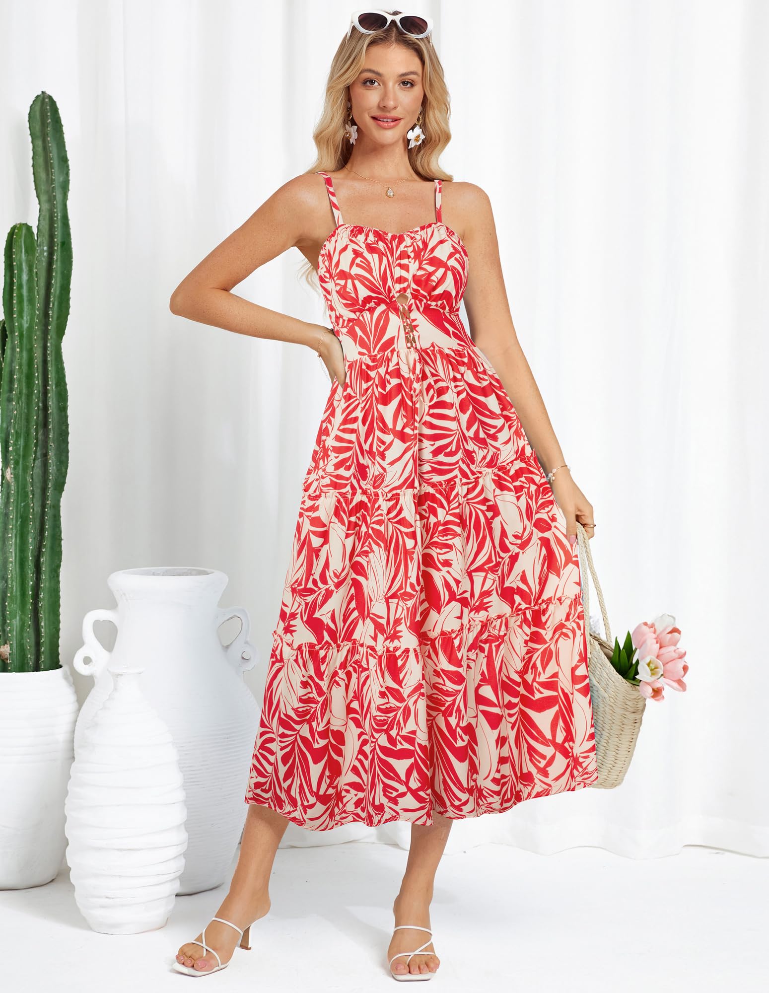 Foto 5 pulgar | Vestido De Verano Grace Karin 2025 Casual Maxi Floral Sin Mangas - Venta Internacional.
