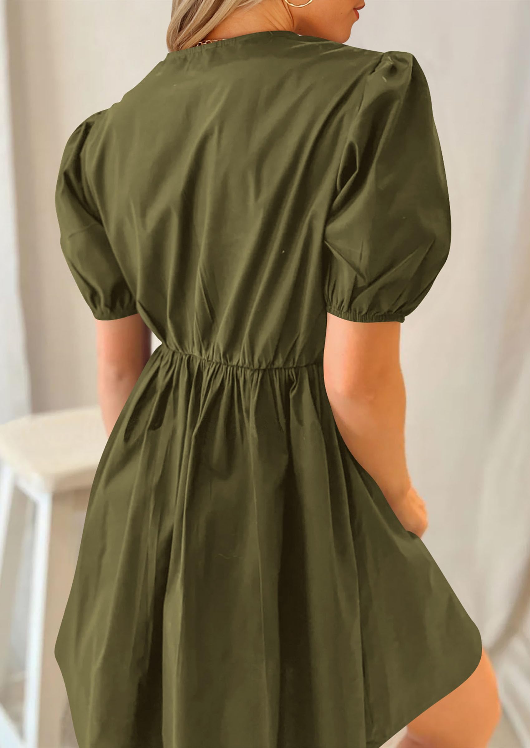 Foto 2 | Vestido Prettygarden Para Mujer, Verano 2025, Manga Corta, Línea A - Venta Internacional.