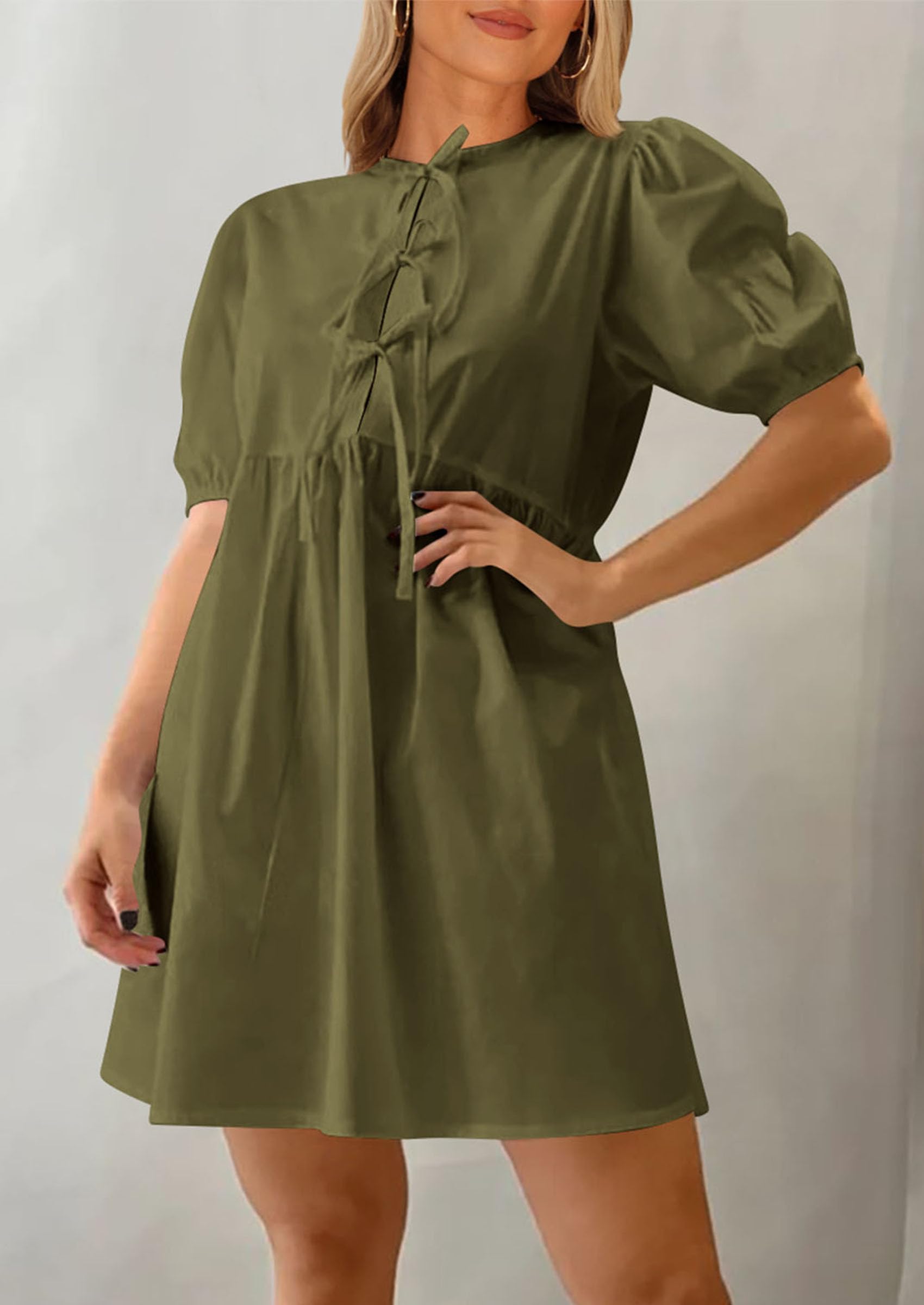 Foto 7 | Vestido Prettygarden Para Mujer, Verano 2025, Manga Corta, Línea A - Venta Internacional.