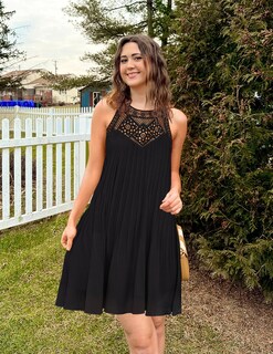 Foto 5 | Vestido Zesica Para Mujer, Verano 2025, De Chifón, Halter, Negro, Talla L - Venta Internacional.