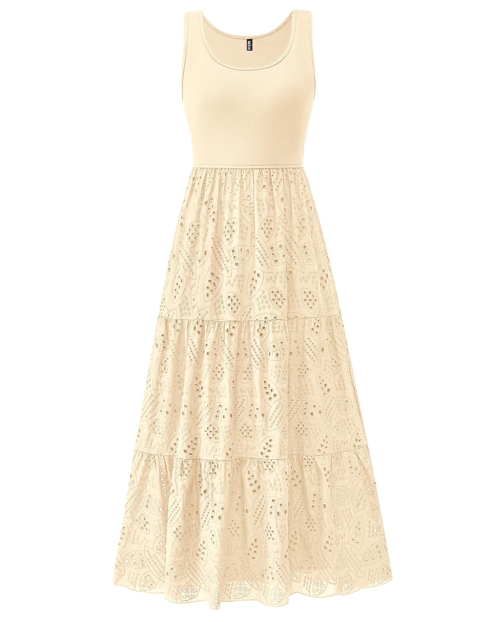Vestido Midi Btfbm Para Mujer, Sin Mangas, Con Ojales, Color Albaricoque - Venta Internacional.