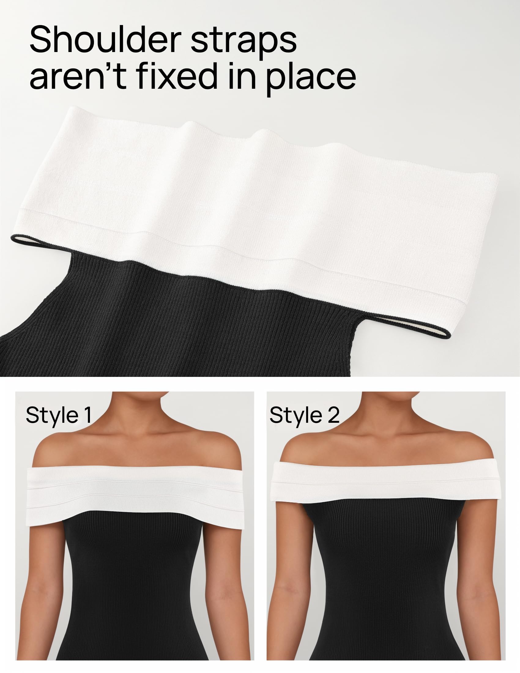 Foto 6 pulgar | Vestido Largo Zesica 2025 Para Verano Con Hombros Descubiertos, Color Negro - Venta Internacional.