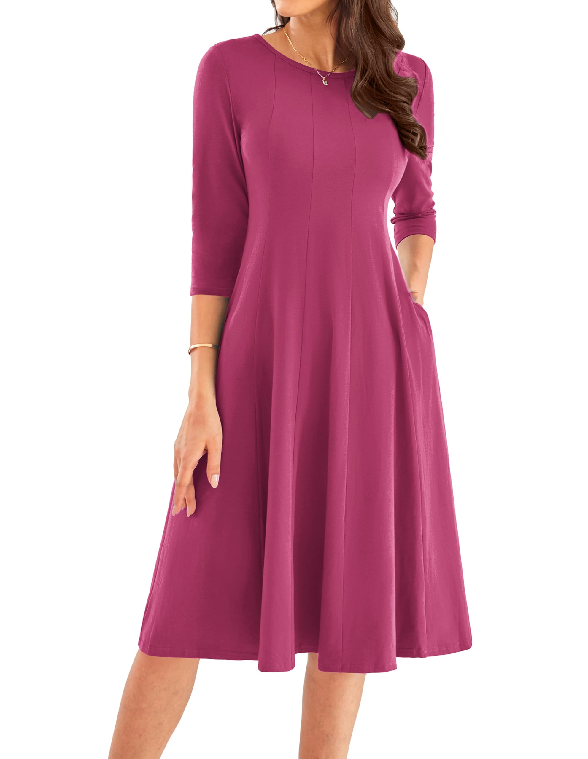 Foto 2 pulgar | Vestido Casual Grace Karin 2025 Primavera-verano Con Cuello Redondo M Rose - Venta Internacional.