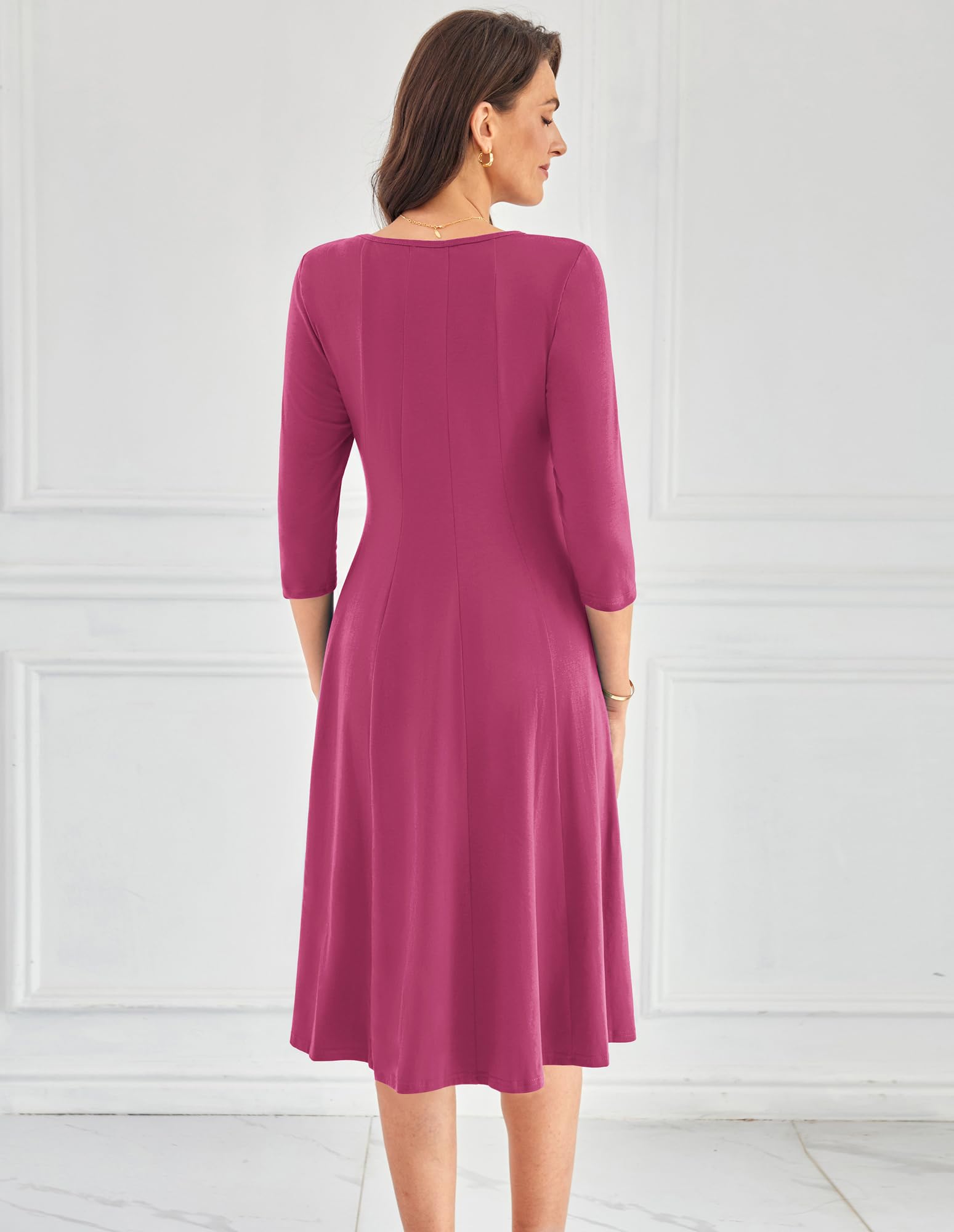 Foto 5 pulgar | Vestido Casual Grace Karin 2025 Primavera-verano Con Cuello Redondo M Rose - Venta Internacional.