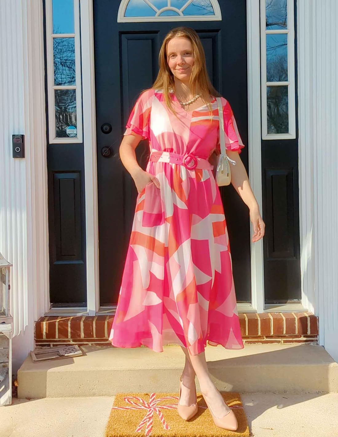 Foto 7 | Vestido Largo Zesica 2025 Con Estampado Floral Casual De Verano Para Mujer - Venta Internacional.