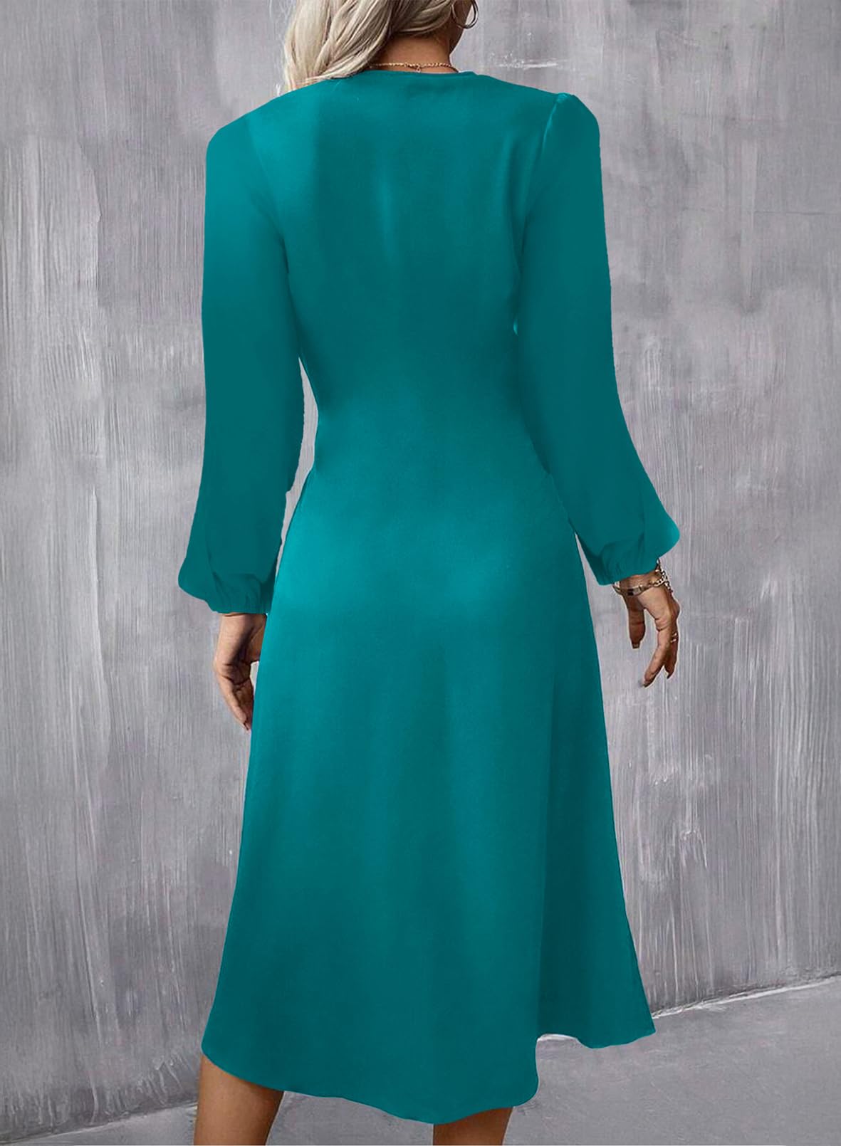 Foto 4 pulgar | Vestido Midi Happy Sailed Date Night De Manga Larga Para Mujer - Venta Internacional.