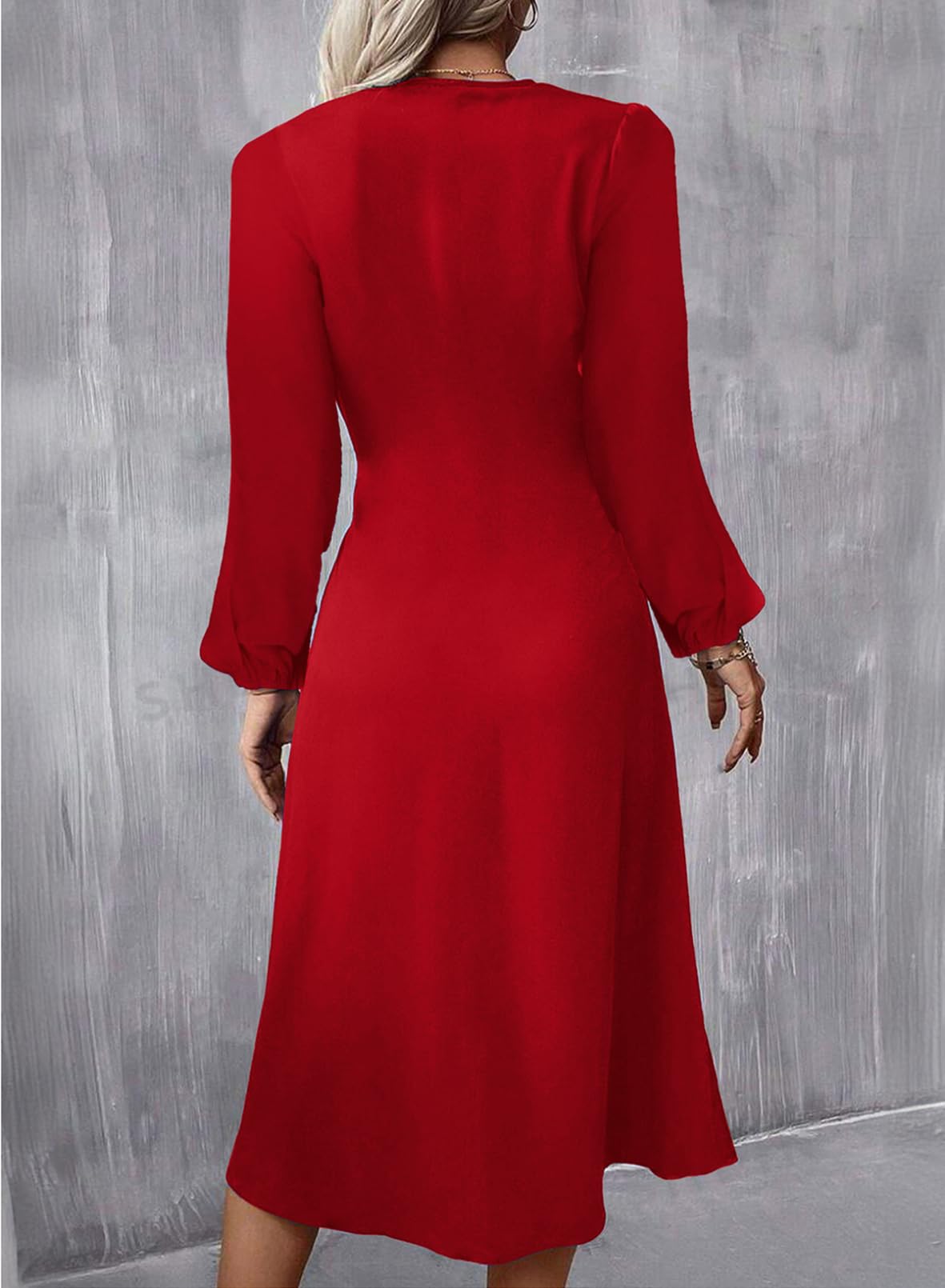 Foto 3 | Vestido Formal Happy Sailed Elegant A Line High Low Red Women - Venta Internacional.