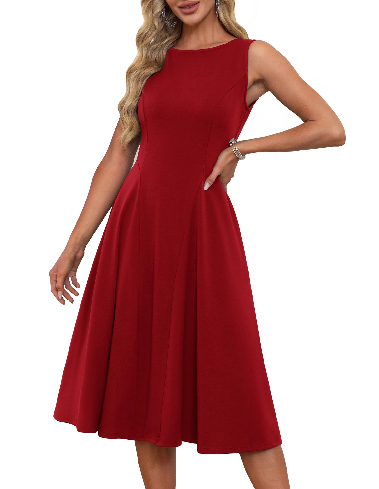 Vestido De Cóctel Grace Karin 2025 Verano Sin Mangas A Line Midi - Venta Internacional.