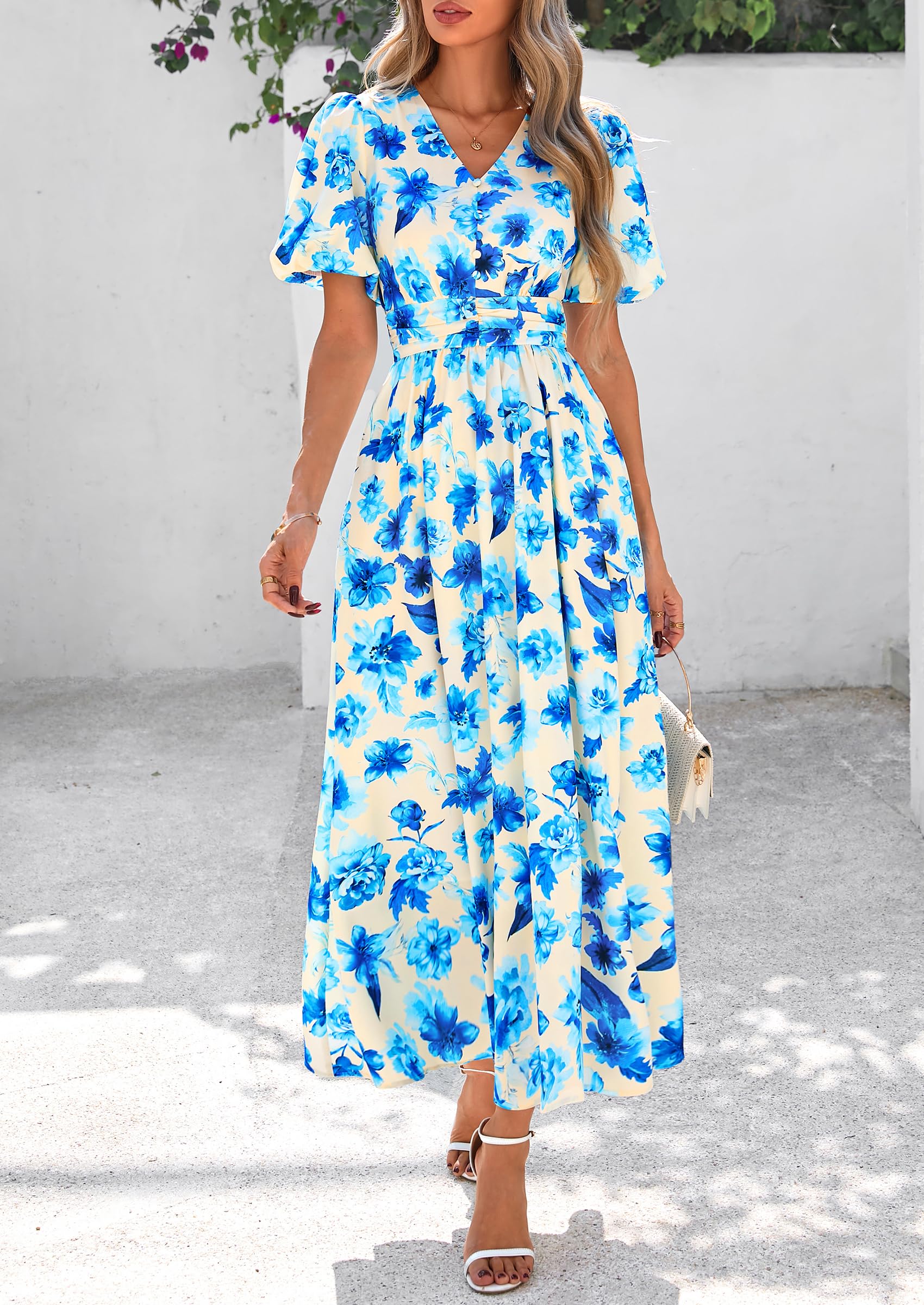 Foto 2 | Vestido Largo Prettygarden Para Mujer, Verano 2025, Estampado Floral - Venta Internacional.