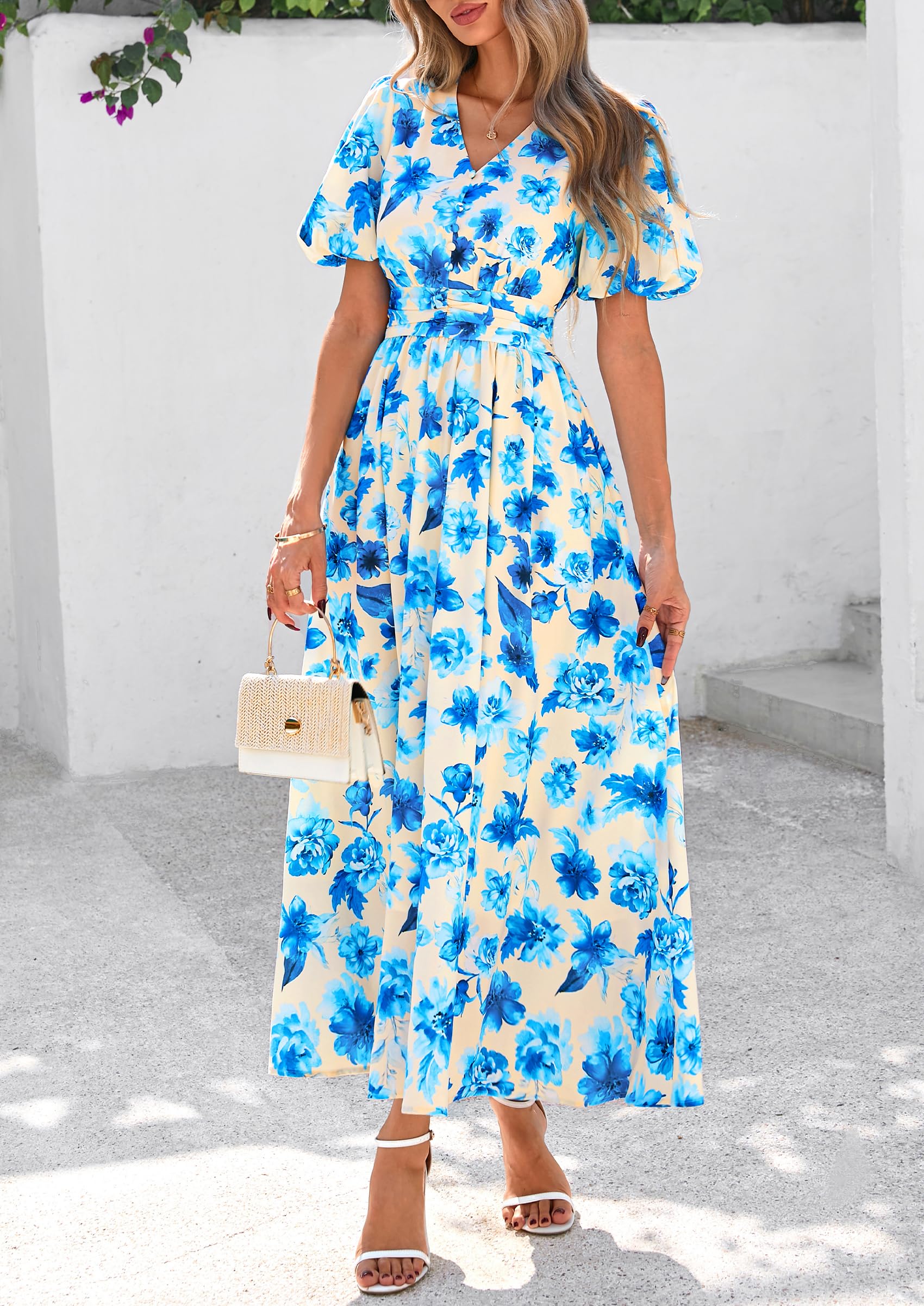 Foto 7 | Vestido Largo Prettygarden Para Mujer, Verano 2025, Estampado Floral - Venta Internacional.