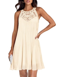 Foto 1 | Vestido Zesica Para Mujer 2025, De Chifón, Halter, Color Albaricoque - Venta Internacional.