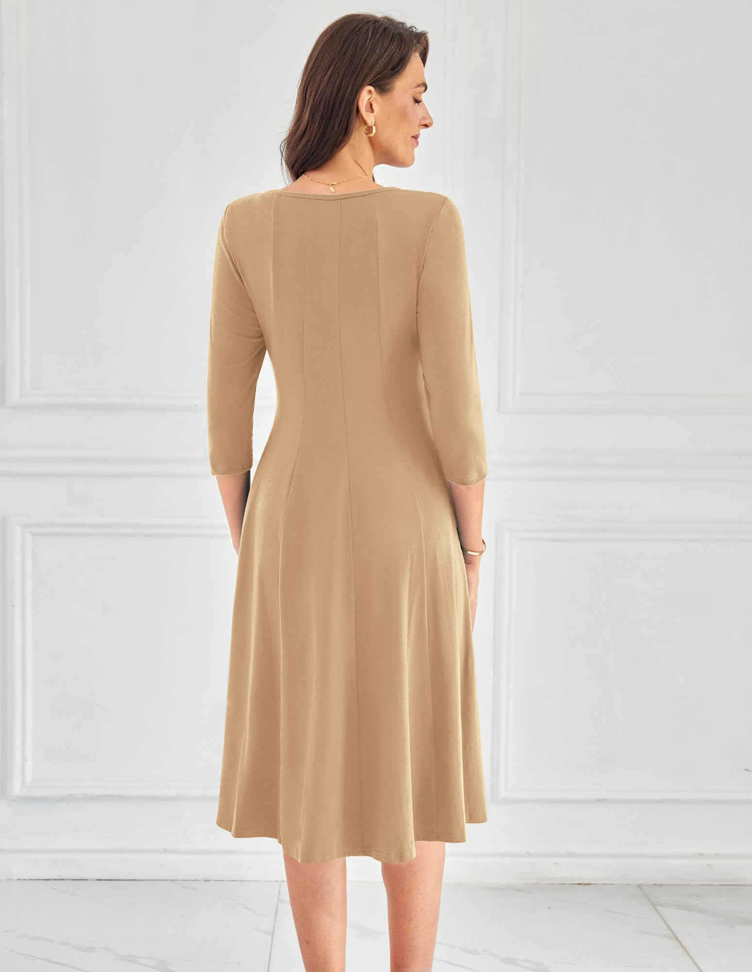 Foto 4 | Vestido A Media Pierna Grace Karin De Primavera Con Cuello Redondo Y Manga 3/4 - Venta Internacional.