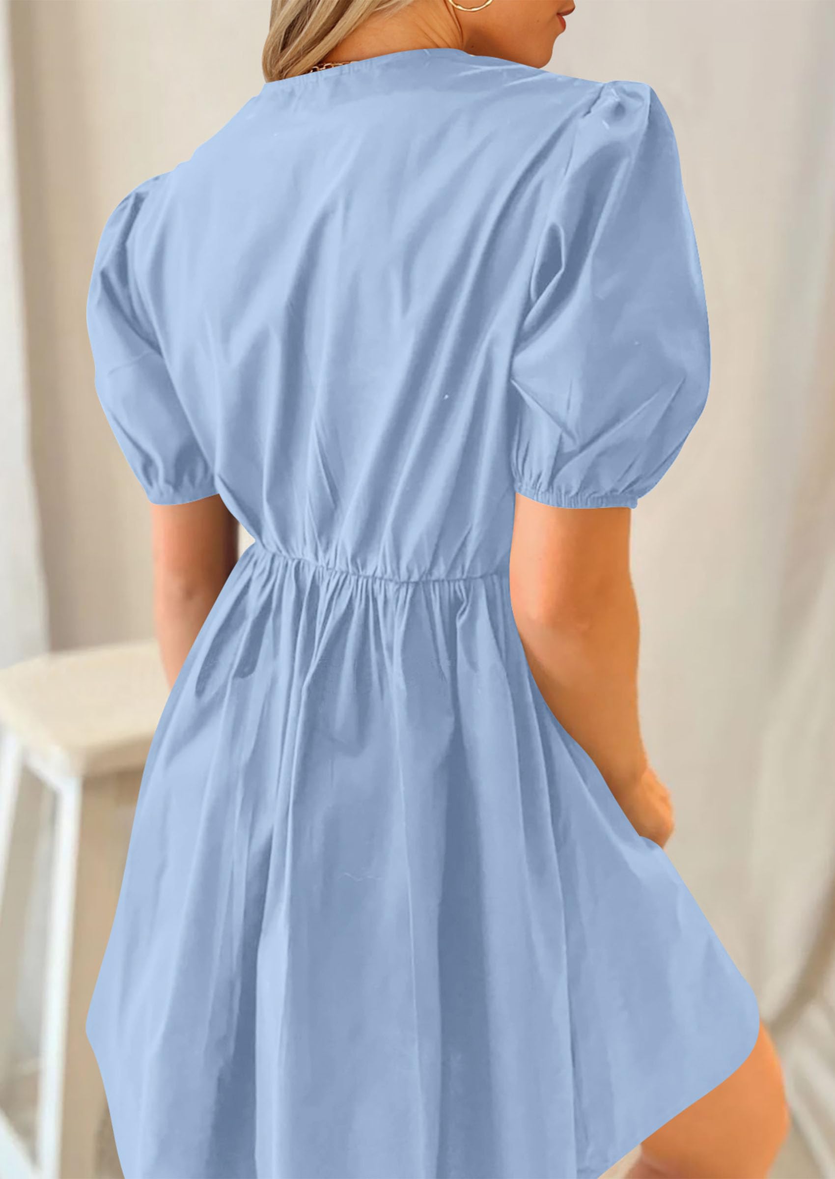 Foto 3 pulgar | Vestido Prettygarden Para Mujer, Verano 2025, Manga Corta, Línea A - Venta Internacional.