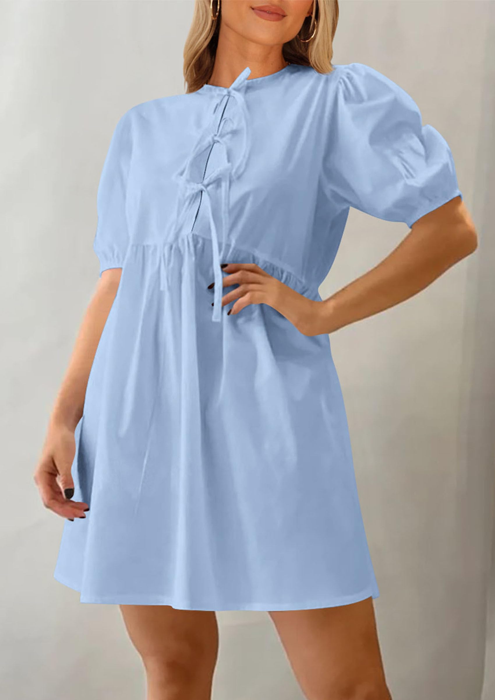 Foto 8 pulgar | Vestido Prettygarden Para Mujer, Verano 2025, Manga Corta, Línea A - Venta Internacional.