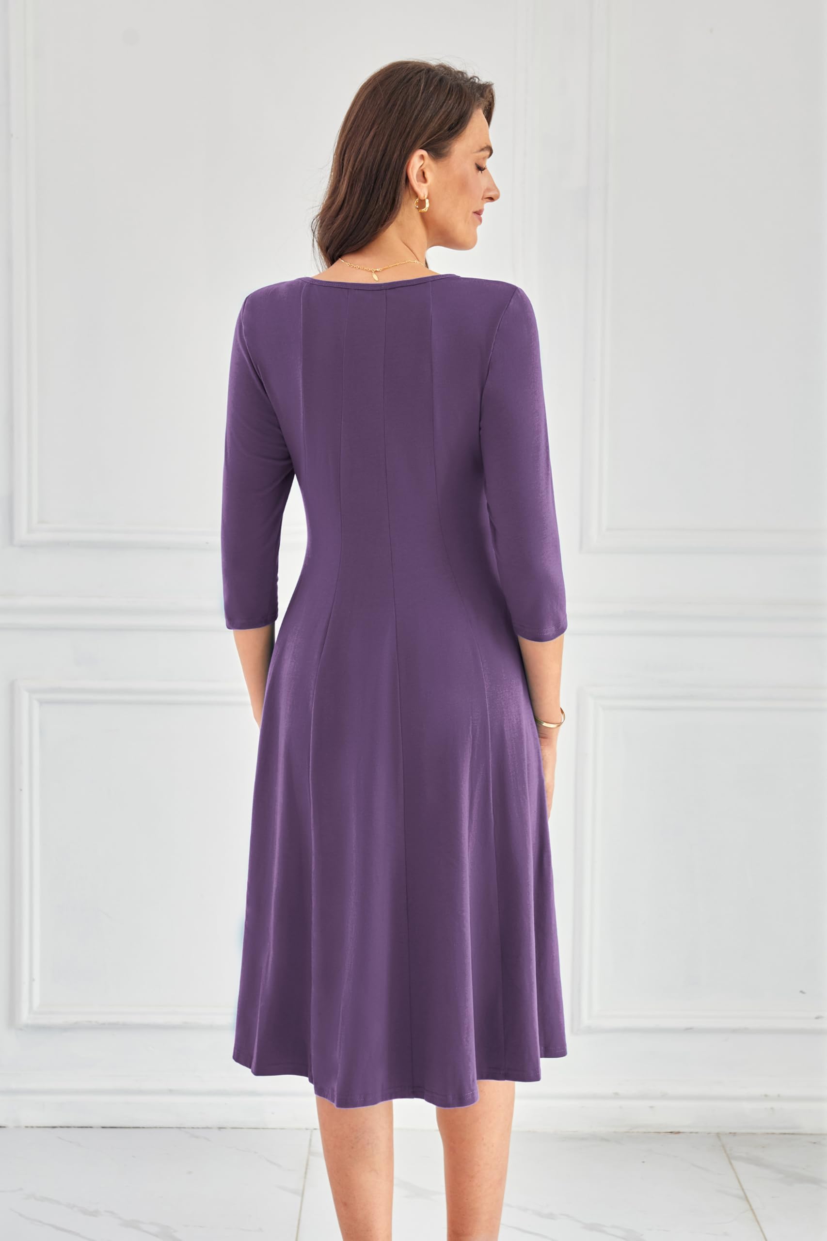 Foto 5 pulgar | Vestido Grace Karin Flowy Summer Para Mujer, Algodón, Color Morado, L - Venta Internacional.