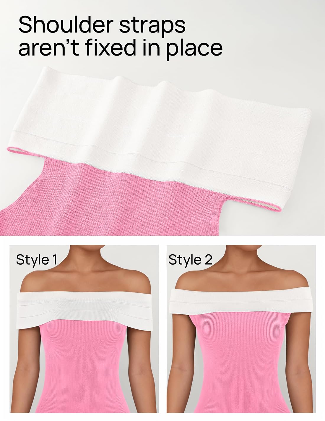Foto 7 pulgar | Vestido Largo Zesica 2025 Para Verano Con Hombros Descubiertos, Color Rosa Bloque - Venta Internacional.