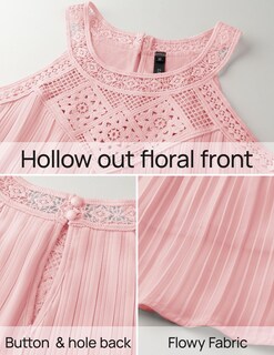 Foto 6 | Vestido Zesica Para Mujer, Verano 2025, De Chifón, Halter, Rosa, Talla L - Venta Internacional.