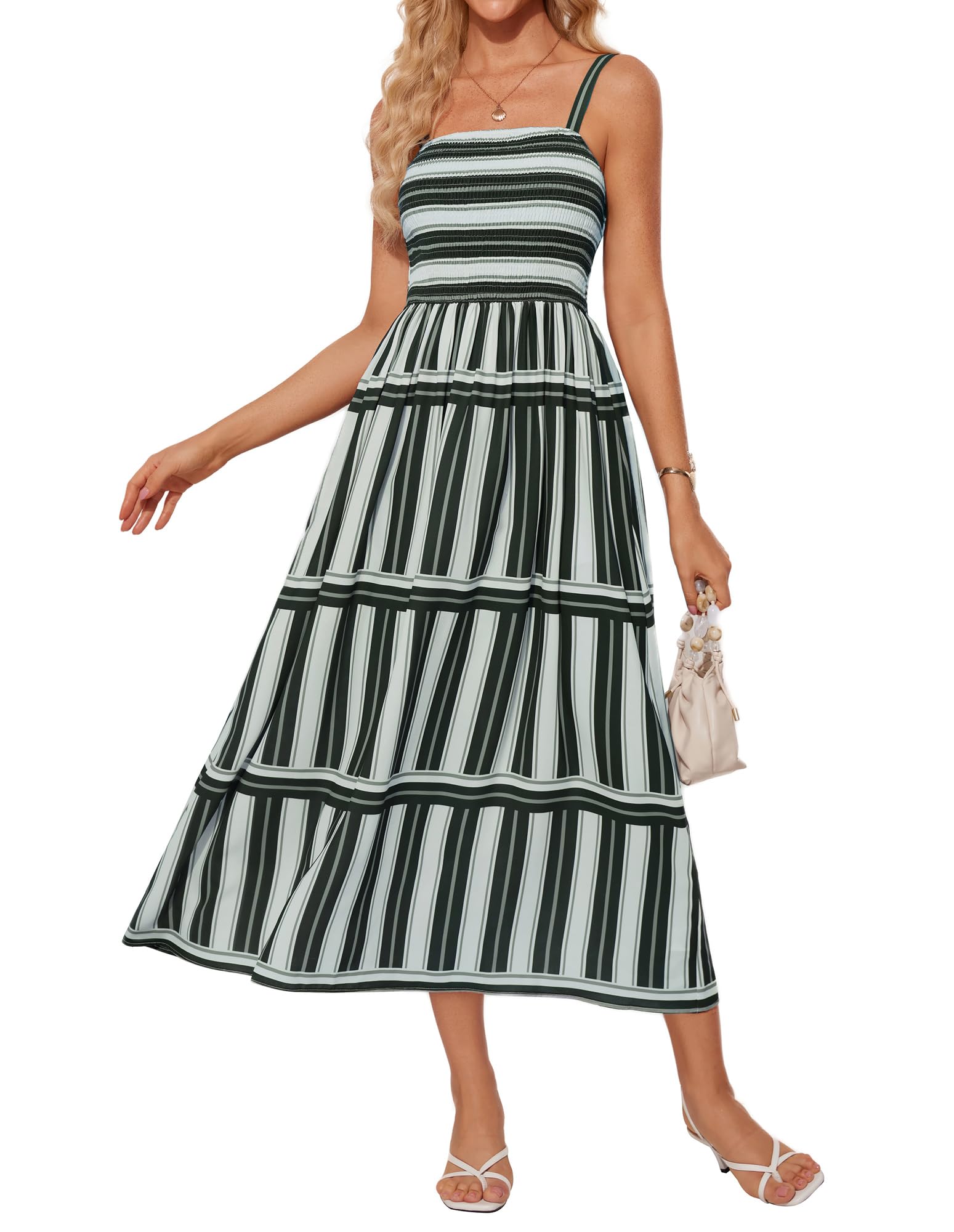 Vestido Grace Karin Floral Maxi Para Verano, Playa, Negro Y Blanco - Venta Internacional.