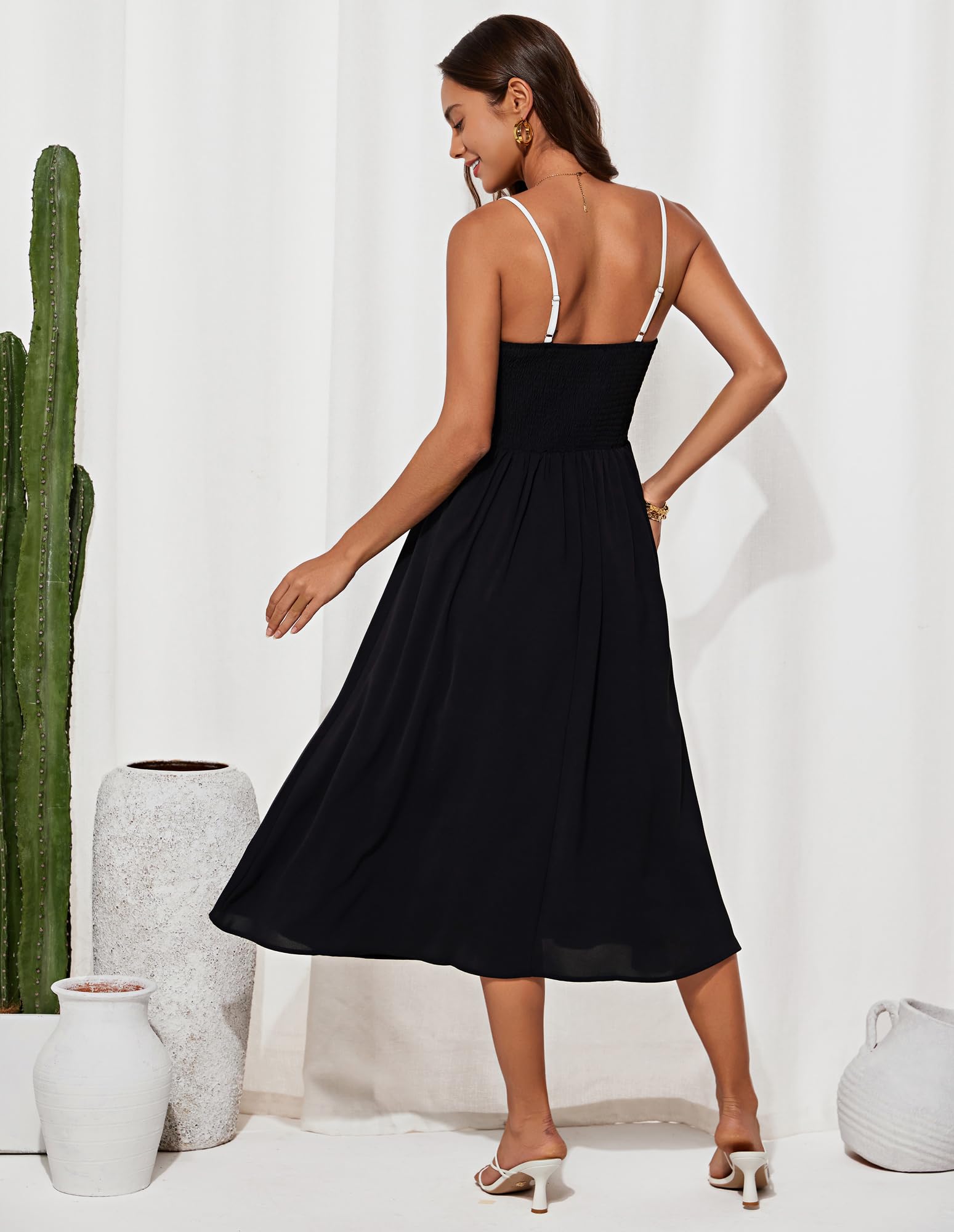 Foto 4 pulgar | Vestido Grace Karin De Verano Con Tirantes Finos En Forma De A, Negro, Xl, Mujer - Venta Internacional.