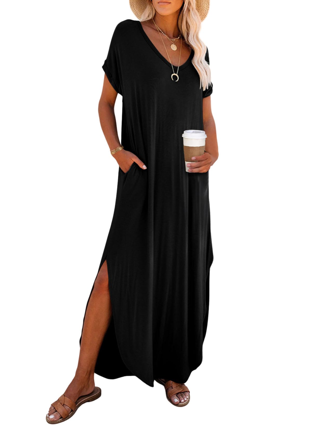 Foto 2 pulgar | Vestido De Verano Dokotoo 2025 Para Mujer Casual Negro Con Bolsillos - Venta Internacional.