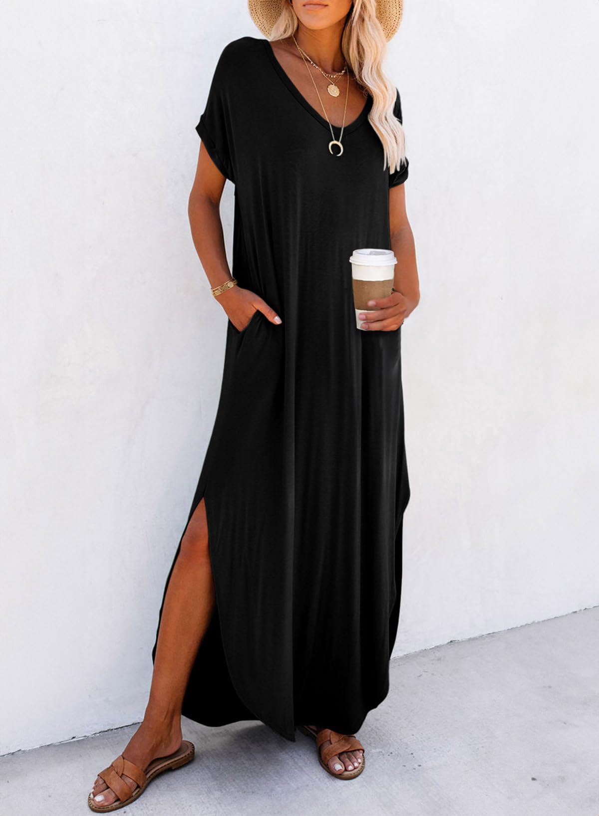 Foto 4 pulgar | Vestido De Verano Dokotoo 2025 Para Mujer Casual Negro Con Bolsillos - Venta Internacional.