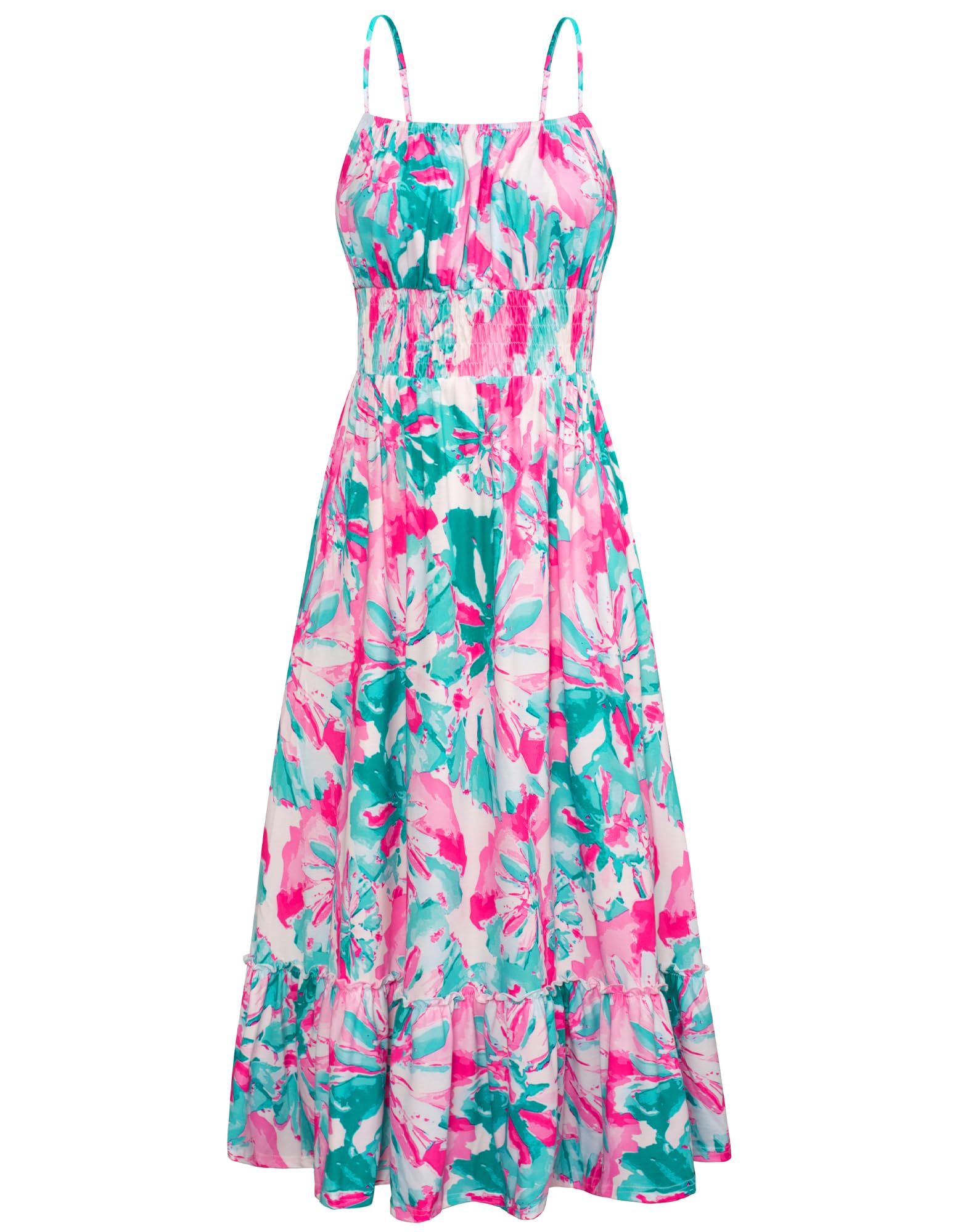 Foto 2 pulgar | Vestido Grace Karin Summer Maxi Con Tirantes Finos Y Estampado Floral - Venta Internacional.