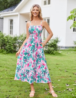 Foto 5 | Vestido Grace Karin Summer Maxi Con Tirantes Finos Y Estampado Floral - Venta Internacional.