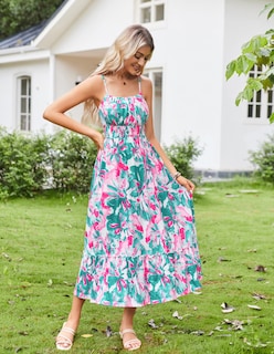 Foto 7 | Vestido Grace Karin Summer Maxi Con Tirantes Finos Y Estampado Floral - Venta Internacional.