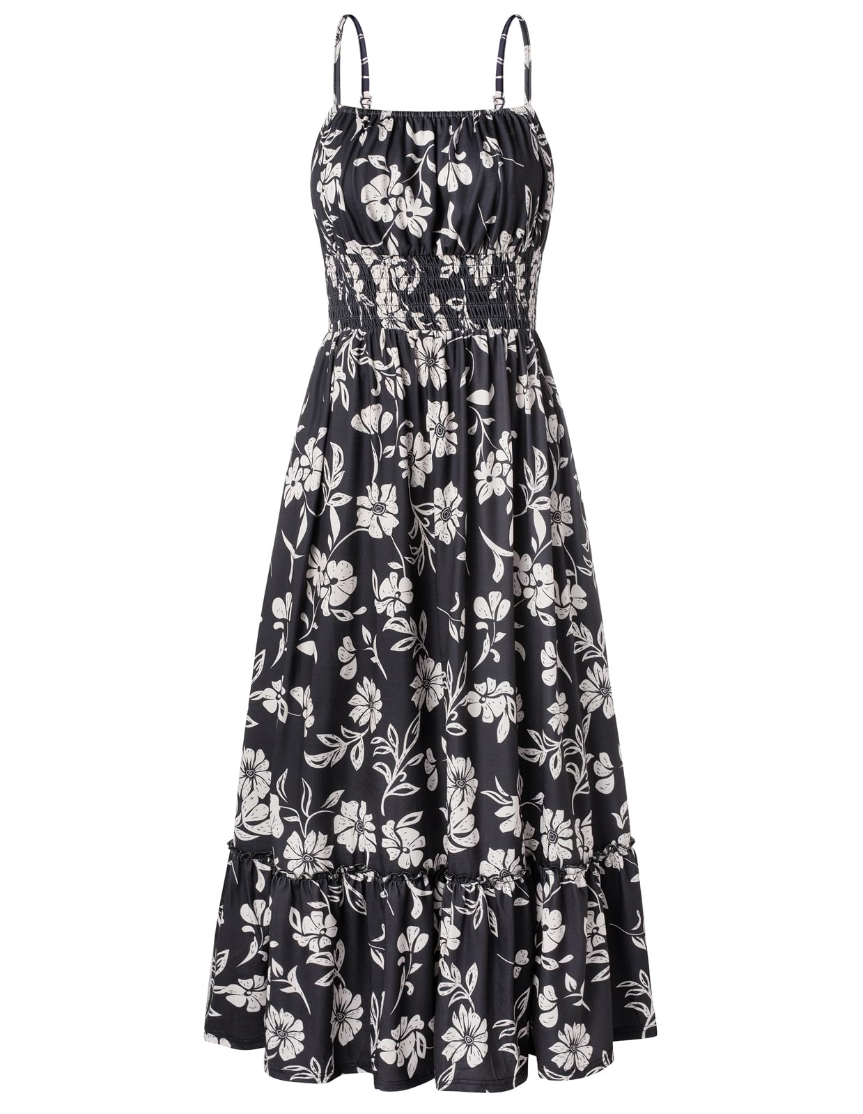 Foto 2 pulgar | Vestido Grace Karin Con Estampado Floral Largo Bohemio Con Tirantes Finos - Venta Internacional.
